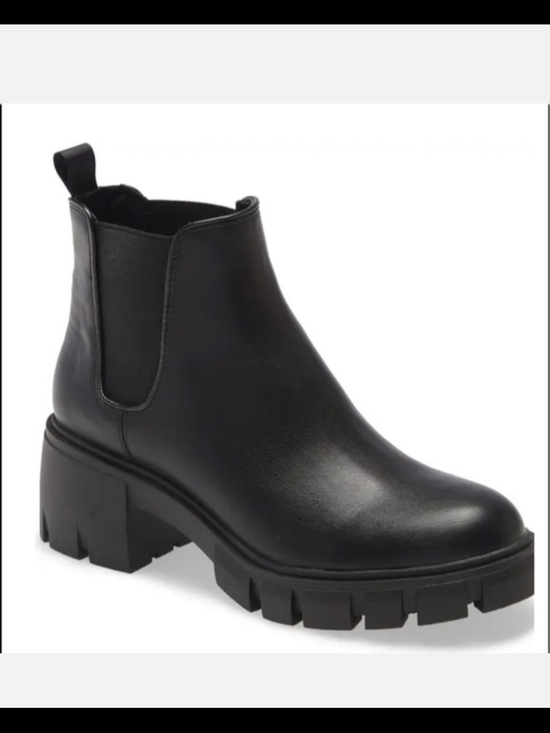 Steve Madden Shoes - Steve Madden Black Lug-Sole Chelsea Ankle Boot